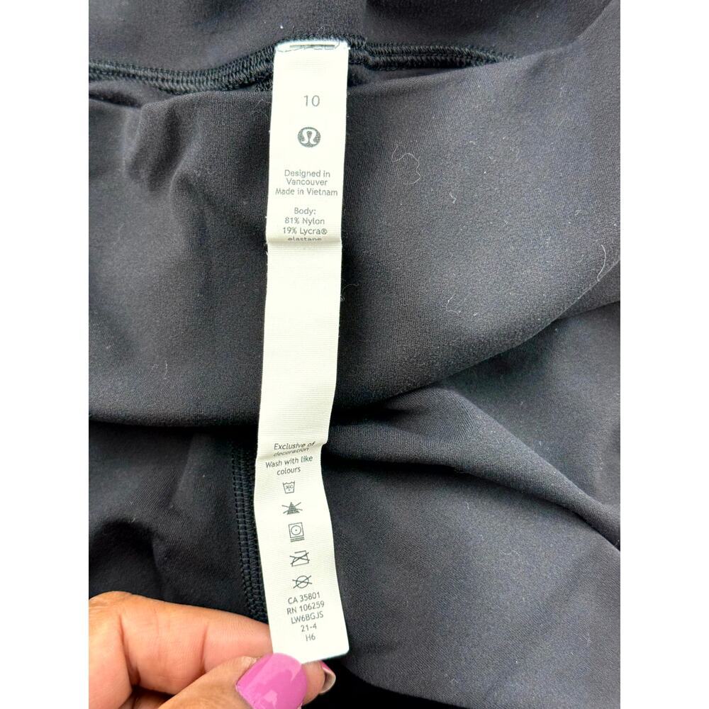 Lululemon Women Black Leggings Size 10 Sport Activewear - Picture 4 of 4